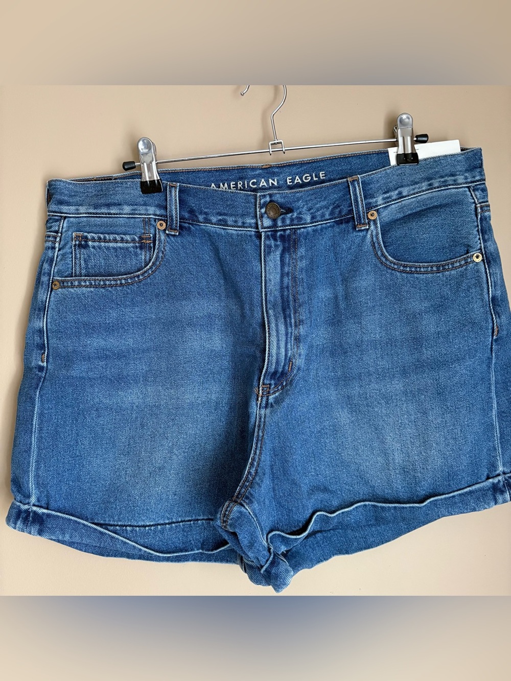 NWT American Eagle High Rise Denim Mom Shorts